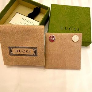 Gucci trademark sterling silver earrings.